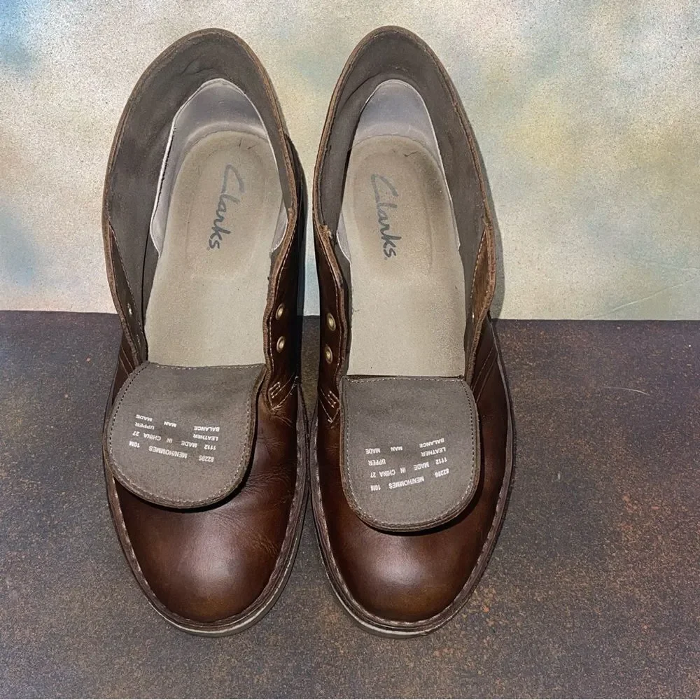 Clarks Classic Leather Brown Chukka Boots Men's Size 10M